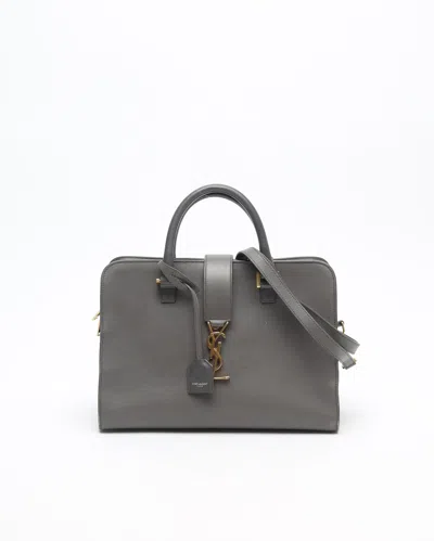 Saint Laurent Monogram Cabas Medium Bag In Gray