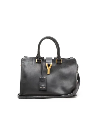 Saint Laurent Monogram Cabas Y Bag In Black