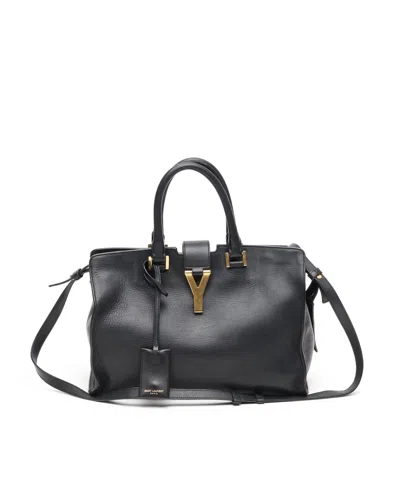 Saint Laurent Monogram Cabas Y Bag In Black