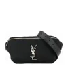 Saint Laurent Monogram Canvas Belt Bag In Black