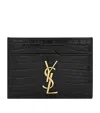Saint Laurent Monogram Card Holder In Black