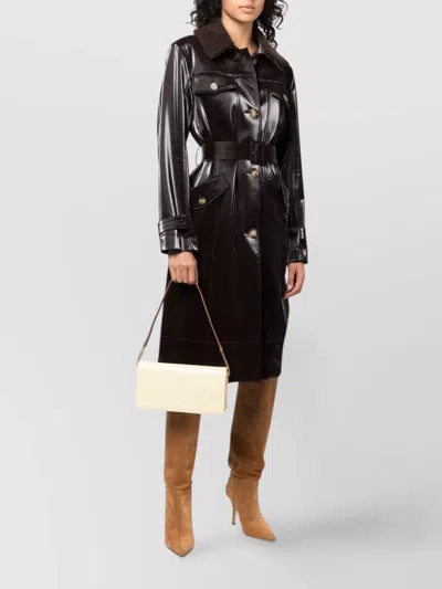 Saint Laurent Monogram Chain-link Strap Bag In Neutral