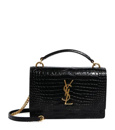 Saint Laurent Monogram Chain Wallet In Black