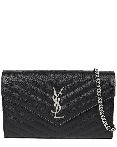 Pre-owned Saint Laurent Monogram Chain Wallet Crossbody (authentic Pre-loved)