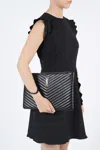 Saint Laurent 'monogram' Clutch In Black