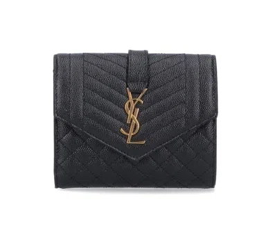 Saint Laurent Monogram Compact Tri-fold Wallet
