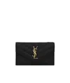 Saint Laurent Monogram Compact Wallet In Black