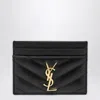 Saint Laurent Monogram Credit Card Holder In Black