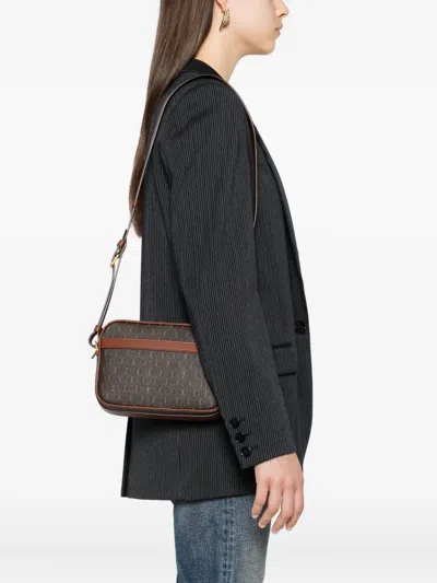 Saint Laurent Monogram Crossbody Bag In Brown