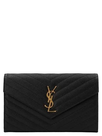 Saint Laurent Monogram Crossbody Bags Black
