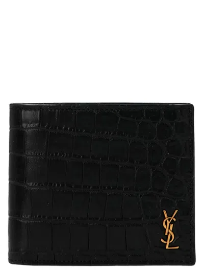 Saint Laurent 'monogram East/west' Wallet In Black