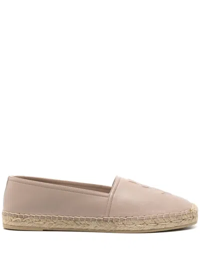 Saint Laurent Monogram Espadrilles In Neutral