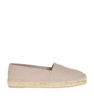 Saint Laurent Cassandre Espadrilles In Cream