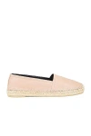 Saint Laurent Monogram Flat Espadrille In Pink
