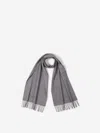Saint Laurent Monogram Jacquard Scarf In Gray