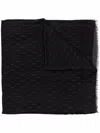 Saint Laurent Jacquard Monogram Large Accessories In Blackdgrey