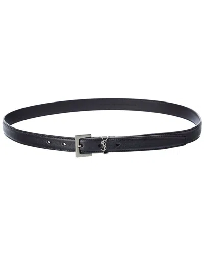 SAINT LAURENT SAINT LAURENT MONOGRAM LEATHER BELT