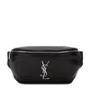 Saint Laurent Monogram Leather Belt Bag In Black