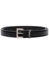 SAINT LAURENT SAINT LAURENT MONOGRAM LEATHER BELT