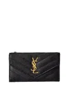 Saint Laurent Monogram Leather Card Holder