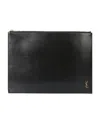 Saint Laurent Monogram Leather Clutch In Black