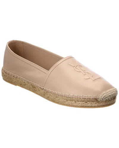 Saint Laurent Monogram Leather Espadrille In Multi