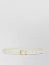 Saint Laurent Monogram Leather Thin Belt Adjustable In White