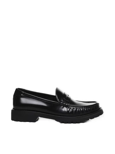 Saint Laurent Monogram Loafers In Calfskin In Black