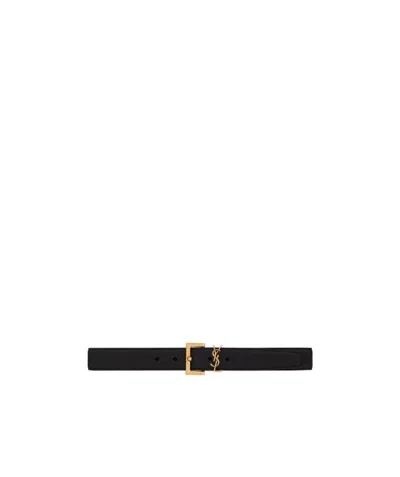 SAINT LAURENT SAINT LAURENT CASSANDRE LOGO PLAQUE BELT