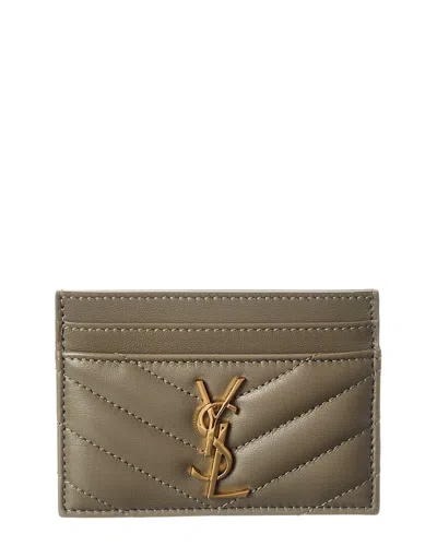SAINT LAURENT SAINT LAURENT MONOGRAM MATELASSE LEATHER CARD HOLDER