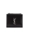 Saint Laurent Cassandre East/west Wallet In Black