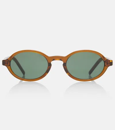 Saint Laurent Monogram Oval Sunglasses In Pattern
