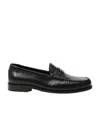 Saint Laurent Monogram Penny Loafers In Black