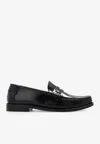 Saint Laurent Monogram Penny Loafers In Calf Leather In Black