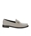 Saint Laurent Monogram Plaque Loafers In White