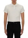Saint Laurent Monogram Polo Shirt In White