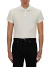 Saint Laurent Monogram Polo In White