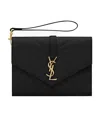 SAINT LAURENT MONOGRAM ENVELOPE CLUTCH BAG