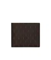 Saint Laurent Monogram-print Bi-fold Wallet In Black