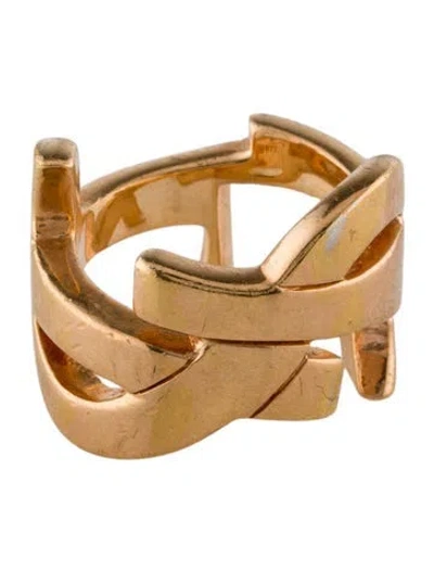 Pre-owned Saint Laurent Monogram Ring In Multi