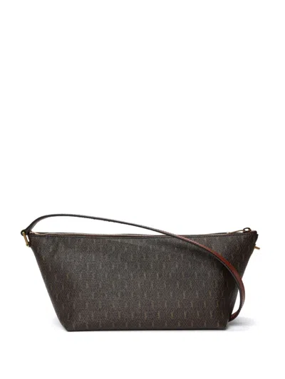 Saint Laurent Monogram Shoulder Bag In Brown