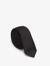 Saint Laurent Monogram Silk Tie In Black