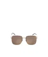 Saint Laurent Monogram Sl312m Frameless Sunglasses In Brown