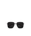 Saint Laurent Monogram Sl312m Square-frame Sunglasses In Black