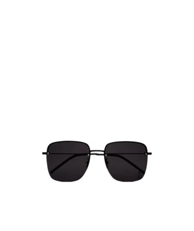 Saint Laurent Monogram Sl312m Square-frame Sunglasses In Black