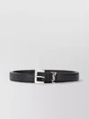 Saint Laurent Monogram Slim Adjustable Leather Belt In Black