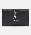 Saint Laurent Monogram Small Leather Wallet In Nero