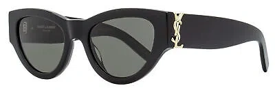 Pre-owned Saint Laurent Monogram Sunglasses Sl M94 001 Black 53mm In Gray