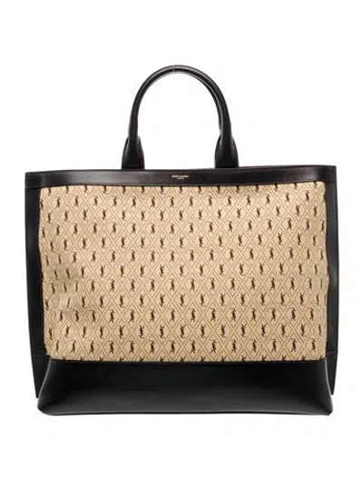 Pre-owned Saint Laurent Monogram Tote In Brown