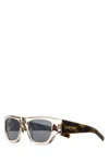 Saint Laurent Occhiali Da Sole Sl 740 In Acetato Multicolor Donna In Transparentcreambrownhavanagreymirrorsilver